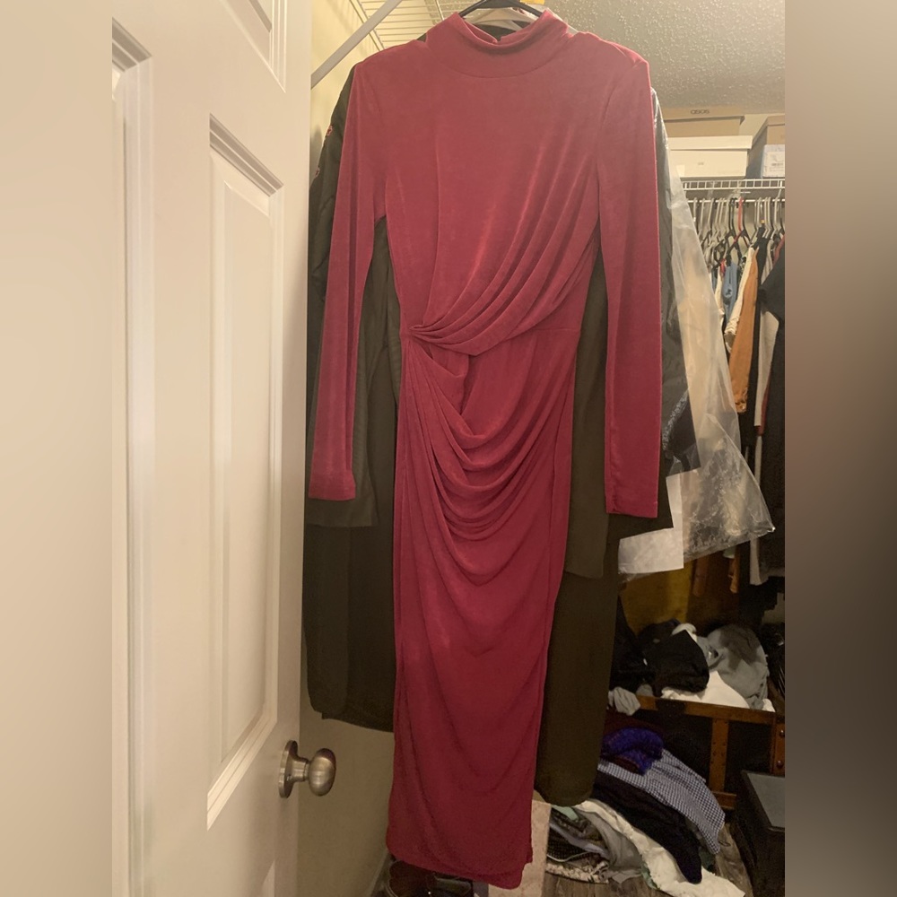Fuschia midi dress medium sized